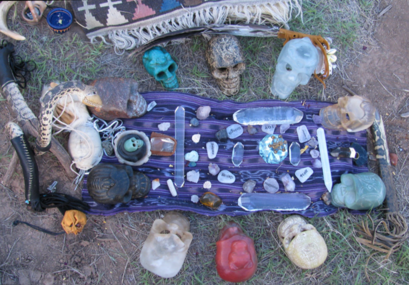 A Crystal Skull Altar by LionFire honoring the Equinox